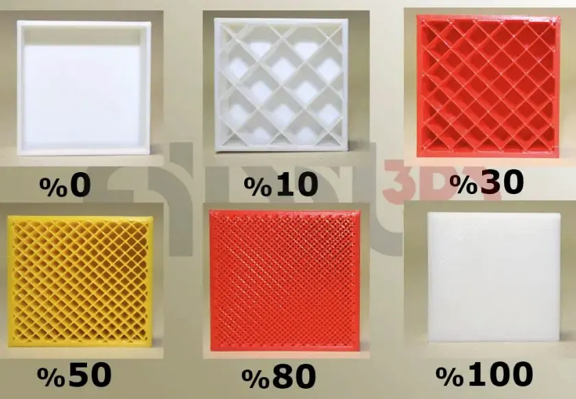 3D Baskı Doluluk Oranları
